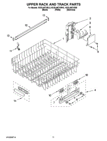 09 - Upper Rack And Track Parts parts for Kitchenaid Dishwasher KUDL40CVWH0 from AppliancePartsPros.com