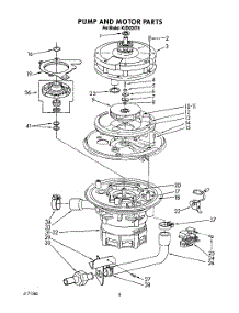 05 - Pump And Motor parts for Kitchenaid Dishwasher KUDI220T5 from AppliancePartsPros.com
