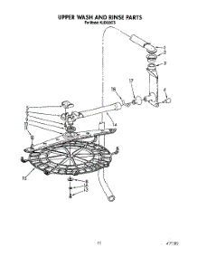 09 - Upper Wash And Rinse parts for Kitchenaid Dishwasher KUDI220T5 from AppliancePartsPros.com