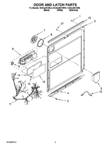 03 - Door And Latch Parts parts for Kitchenaid Dishwasher KUDL40CVSS0 from AppliancePartsPros.com
