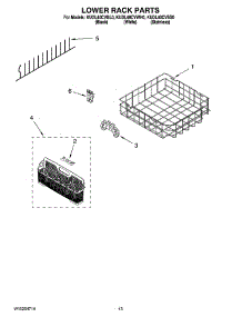 10 - Lower Rack Parts parts for Kitchenaid Dishwasher KUDL40CVSS0 from AppliancePartsPros.com