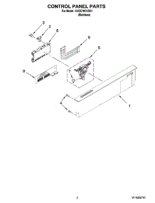 02 - Control Panel Parts parts for Kitchenaid Dishwasher KUDE70CVSS1 from AppliancePartsPros.com