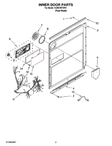 03 - Inner Door Parts parts for Kitchenaid Dishwasher KUDE70FVPA1 from AppliancePartsPros.com