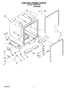 05 - Tub And Frame Parts parts for Kitchenaid Dishwasher KUDE70FVPA1 from AppliancePartsPros.com