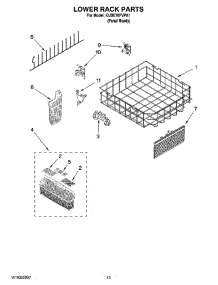 10 - Lower Rack Parts parts for Kitchenaid Dishwasher KUDE70FVPA1 from AppliancePartsPros.com