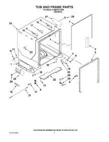 05 - Tub And Frame Parts parts for Kitchenaid Dishwasher KUDE70CVSS0 from AppliancePartsPros.com