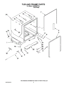 05 - Tub And Frame Parts parts for Kitchenaid Dishwasher KUDE60FVPA1 from AppliancePartsPros.com