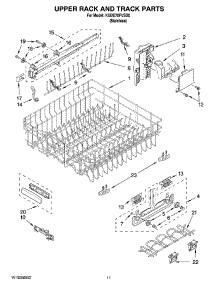09 - Upper Rack And Track Parts parts for Kitchenaid Dishwasher KUDE70FVSS0 from AppliancePartsPros.com