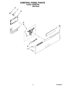 02 - Control Panel Parts parts for Kitchenaid Dishwasher KUDE60FVPA0 from AppliancePartsPros.com