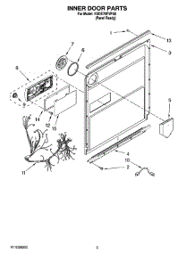 03 - Inner Door Parts parts for Kitchenaid Dishwasher KUDE70FVPA0 from AppliancePartsPros.com