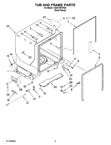 05 - Tub And Frame Parts parts for Kitchenaid Dishwasher KUDE70FVPA0 from AppliancePartsPros.com