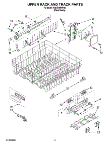 09 - Upper Rack And Track Parts parts for Kitchenaid Dishwasher KUDE70FVPA0 from AppliancePartsPros.com