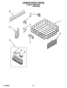 10 - Lower Rack Parts parts for Kitchenaid Dishwasher KUDE70FVPA0 from AppliancePartsPros.com
