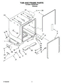 05 - Tub And Frame Parts parts for Kitchenaid Dishwasher KUDE70FVSS1 from AppliancePartsPros.com