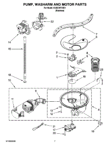 06 - Pump, Washarm And Motor Parts parts for Kitchenaid Dishwasher KUDE70FVSS1 from AppliancePartsPros.com