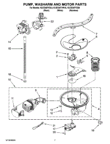 06 - Pump, Washarm And Motor Parts parts for Kitchenaid Dishwasher KUDE60FVSS0 from AppliancePartsPros.com