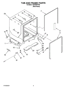 05 - Tub And Frame Parts parts for Kitchenaid Dishwasher KUDE60FVPA0 from AppliancePartsPros.com
