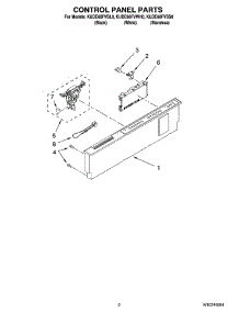 02 - Control Panel Parts parts for Kitchenaid Dishwasher KUDE60FVWH0 from AppliancePartsPros.com
