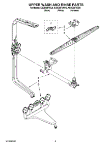07 - Upper Wash And Rinse Parts parts for Kitchenaid Dishwasher KUDE60FVWH0 from AppliancePartsPros.com