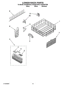 10 - Lower Rack Parts parts for Kitchenaid Dishwasher KUDE60FVWH0 from AppliancePartsPros.com