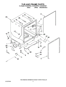 05 - Tub And Frame Parts parts for Kitchenaid Dishwasher KUDC03IVBL1 from AppliancePartsPros.com