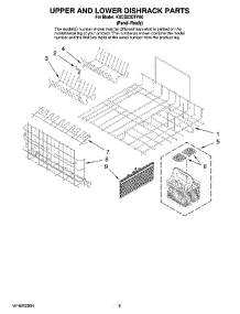 04 - Upper And Lower Dishrack Parts parts for Kitchenaid Dishwasher KUDD03DTPA0 from AppliancePartsPros.com