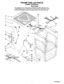 05 - Frame And Lid Parts parts for Kitchenaid Dishwasher KUDD03DTPA0 from AppliancePartsPros.com