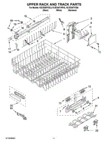 09 - Upper Rack And Track Parts parts for Kitchenaid Dishwasher KUDE60FVBL0 from AppliancePartsPros.com