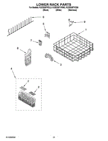 10 - Lower Rack Parts parts for Kitchenaid Dishwasher KUDS50FVWH0 from AppliancePartsPros.com