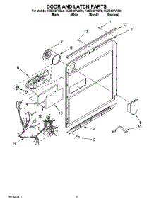 03 - Door And Latch Parts parts for Kitchenaid Dishwasher KUDS40FVBL0 from AppliancePartsPros.com