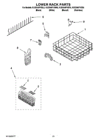 10 - Lower Rack Parts parts for Kitchenaid Dishwasher KUDS40FVBL0 from AppliancePartsPros.com