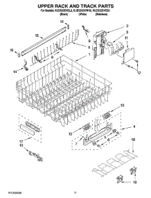09 - Upper Rack And Track Parts parts for Kitchenaid Dishwasher KUDS50SVBL0 from AppliancePartsPros.com