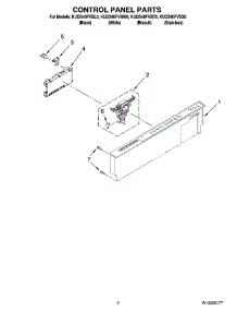02 - Control Panel Parts parts for Kitchenaid Dishwasher KUDS40FVBT0 from AppliancePartsPros.com