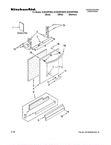 Door And Panel parts for Kitchenaid Dishwasher KUDC20FVWH0 from AppliancePartsPros.com