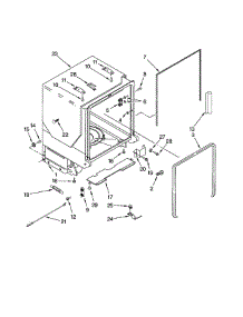 Tub And Frame parts for Kitchenaid Dishwasher KUDC20FVWH0 from AppliancePartsPros.com