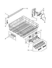 Upper Rack / Track parts for Kitchenaid Dishwasher KUDC20FVBL0 from AppliancePartsPros.com