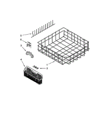 Lower Rack parts for Kitchenaid Dishwasher KUDC20FVBL0 from AppliancePartsPros.com