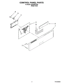 02 - Control Panel Parts parts for Kitchenaid Dishwasher KUDS50FVPA0 from AppliancePartsPros.com