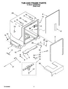 05 - Tub And Frame Parts parts for Kitchenaid Dishwasher KUDS50FVPA0 from AppliancePartsPros.com