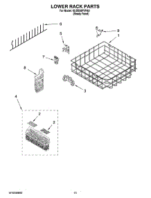 10 - Lower Rack Parts parts for Kitchenaid Dishwasher KUDS50FVPA0 from AppliancePartsPros.com