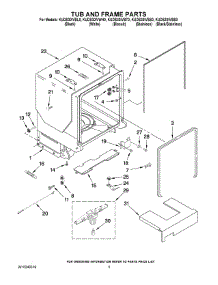 05 - Tub And Frame Parts parts for Kitchenaid Dishwasher KUDS30IVBS0 from AppliancePartsPros.com