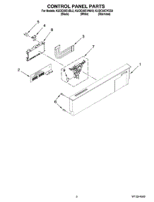 02 - Control Panel Parts parts for Kitchenaid Dishwasher KUDC20CVSS0 from AppliancePartsPros.com