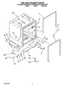 05 - Tub And Frame Parts parts for Kitchenaid Dishwasher KUDC20CVBL0 from AppliancePartsPros.com