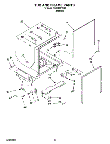 05 - Tub And Frame Parts parts for Kitchenaid Dishwasher KUDX03FTSS3 from AppliancePartsPros.com