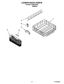 10 - Lower Rack Parts parts for Kitchenaid Dishwasher KUDX03FTSS3 from AppliancePartsPros.com