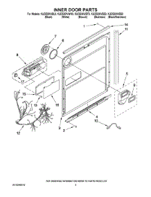 03 - Inner Door Parts parts for Kitchenaid Dishwasher KUDS30IVBT0 from AppliancePartsPros.com