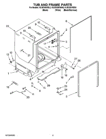 05 - Tub And Frame Parts parts for Kitchenaid Dishwasher KUDC03IVBL0 from AppliancePartsPros.com