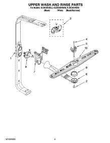 07 - Upper Wash And Rinse Parts parts for Kitchenaid Dishwasher KUDC03IVBL0 from AppliancePartsPros.com