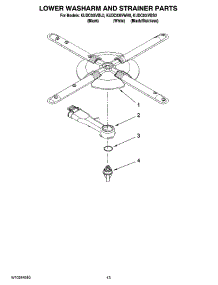 11 - Lower Washarm And Strainer Parts, Optional Parts (Not Included) parts for Kitchenaid Dishwasher KUDC03IVBL0 from AppliancePartsPros.com