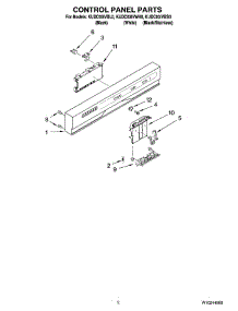 02 - Control Panel Parts parts for Kitchenaid Dishwasher KUDC03IVWH0 from AppliancePartsPros.com